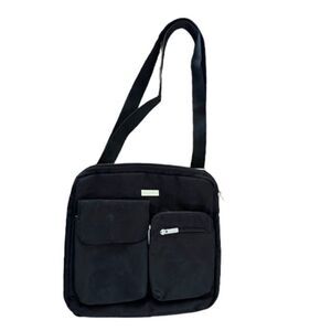 baggallini crossbody black canyon travel purse bag satchel durable washable guc